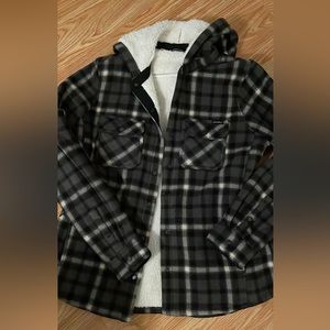 Eddie Bauer Fleece lined button jacket